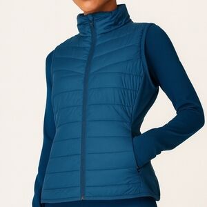 Sweaty Betty Activewear Accelerate Primaloft Puffer Running Gilet Vest Blue US 6